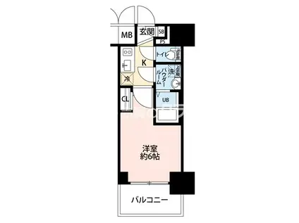 エスリード大阪リエート(1K/2階)の間取り写真