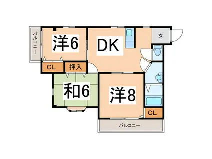 メゾン昭和9号館(3DK/2階)の間取り写真