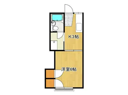 住吉ハイツ(1K/2階)の間取り写真
