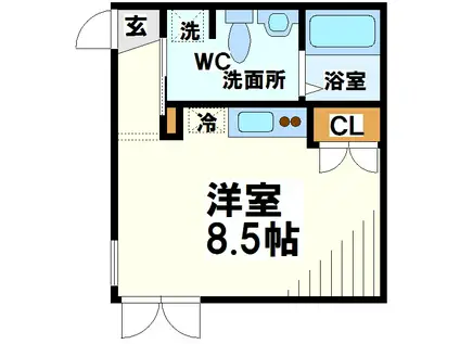 パストラル狛江(1K/2階)の間取り写真