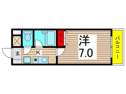 北綾瀬PSSビル(1K/3階)の間取り写真