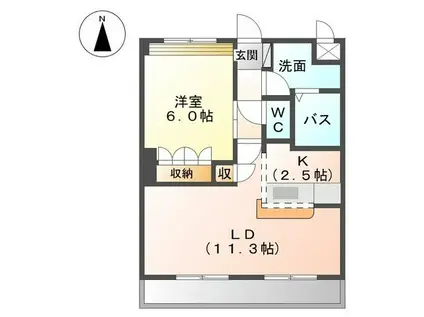 ＪＲ阪和線 紀伊駅 徒歩27分 2階建 築17年(1LDK/1階)の間取り写真