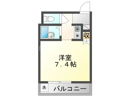 扇商事マンション(1K/3階)の間取り写真