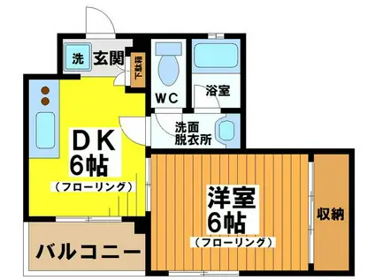 カスティーロ笹塚(1DK/3階)の間取り写真