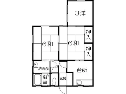 和幸アパート(3K/1階)の間取り写真