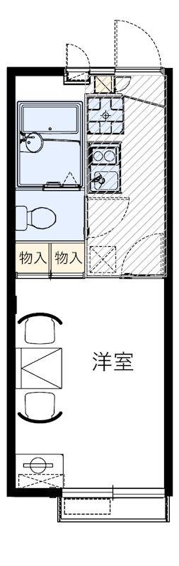 ＪＲ南武線 府中本町駅 徒歩15分 2階建 築17年(1K/1階)の間取り写真