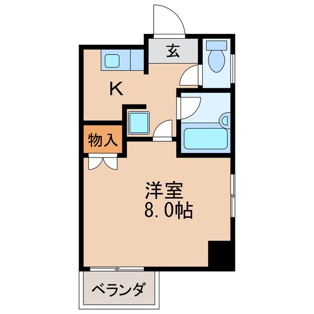野々山ビル(1K/3階)の間取り写真