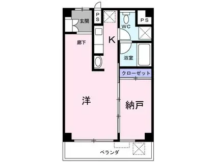 コリドール ベルエア(1LDK/2階)の間取り写真