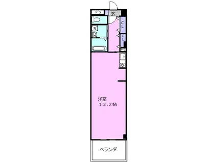KTGレジデンス江戸橋(1K/2階)の間取り写真