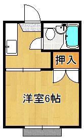 ホワイトハイツ枝光(1K/4階)の間取り写真