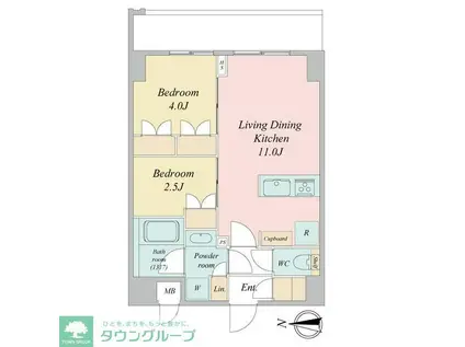 LIME RESIDENCE KAWAGUCHI イースト(2LDK/10階)の間取り写真