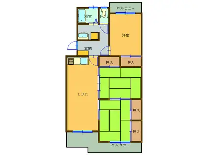 アーバンハイツ泉(3LDK/3階)の間取り写真