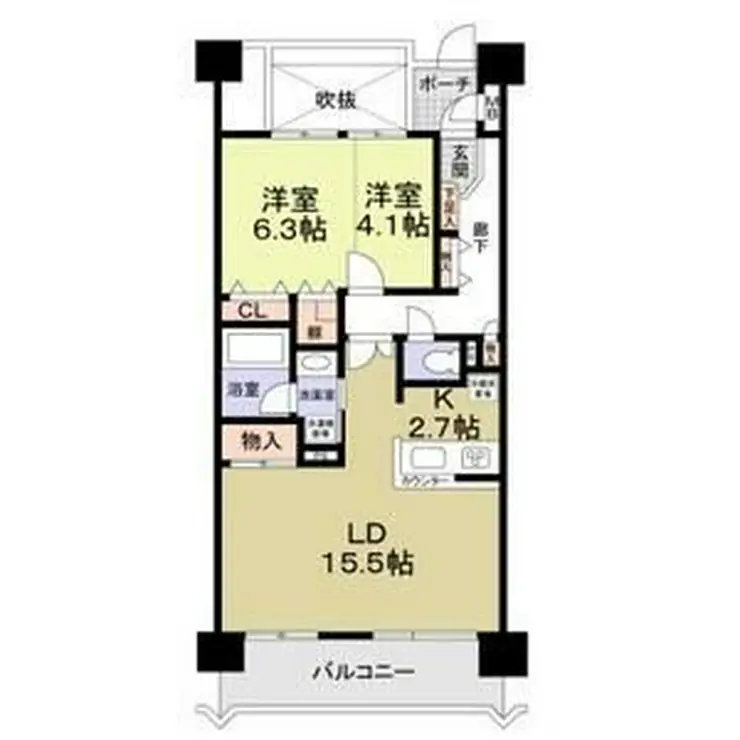 レクセルガーデン南古谷 6階階 間取り