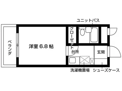 プリオール砧(ワンルーム/4階)の間取り写真