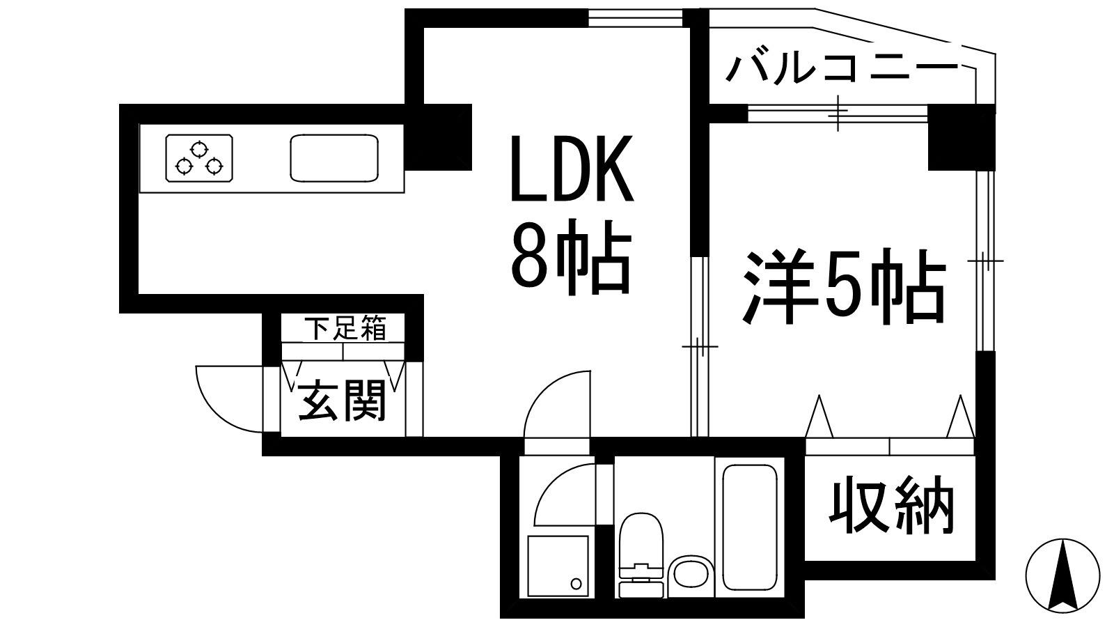 ロイヤルメゾン鹿塩壱番館(1LDK/3階)の間取り写真