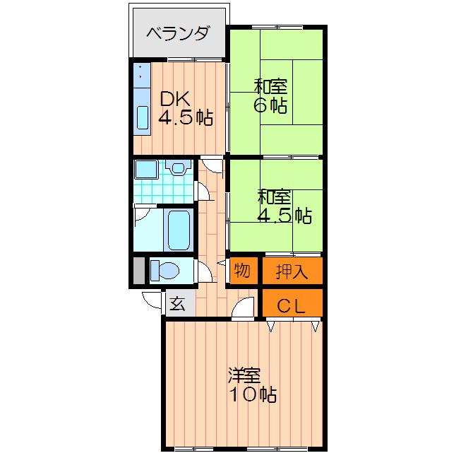 守口東ピラミッドマンション(3DK/3階)の間取り写真