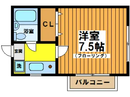 ユニオンメッツ桜上水(1K/1階)の間取り写真
