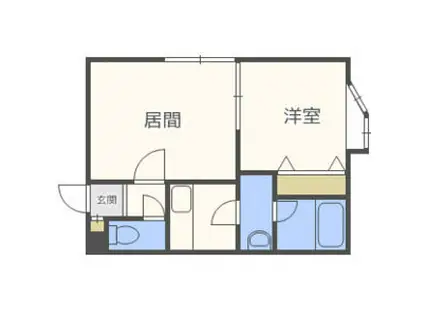 LEE TOWN G(1LDK/2階)の間取り写真