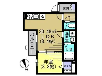 SK八潮(1LDK/1階)の間取り写真