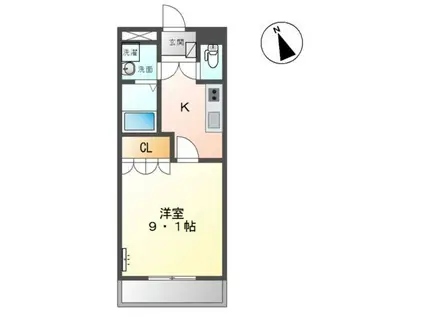 ライム ライフ(1K/2階)の間取り写真