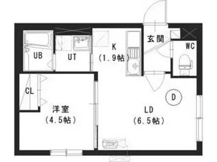 トログランデ新道東(1LDK/3階)の間取り写真