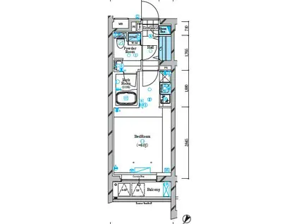 ガリシア文京本駒込(ワンルーム/5階)の間取り写真