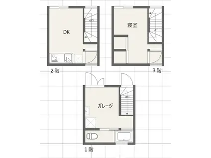 小田急線 千歳船橋駅 徒歩6分 3階建 築17年(1DK/1階)の間取り写真
