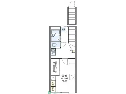 レオパレスLUMIERE元町(1K/2階)の間取り写真