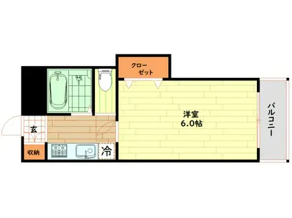 サニースポット(1K/5階)の間取り写真