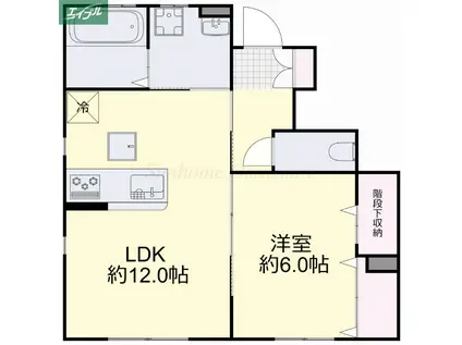 メゾンYASUI B(1LDK/1階)の間取り写真