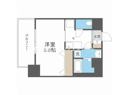 LUXE海老江II(1K/5階)の間取り写真