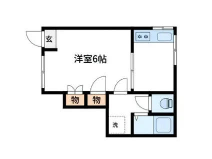 中村荘(1K/1階)の間取り写真