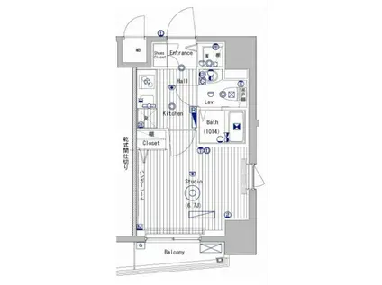 ガーラ・グランディ北池袋(1K/7階)の間取り写真