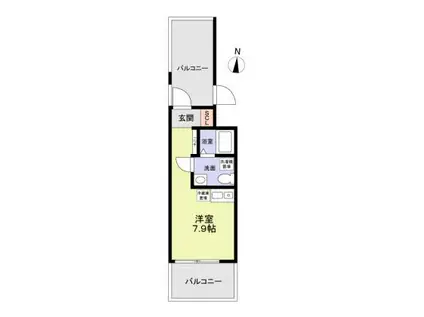 REIGRANDE ASAKUSA(ワンルーム/5階)の間取り写真