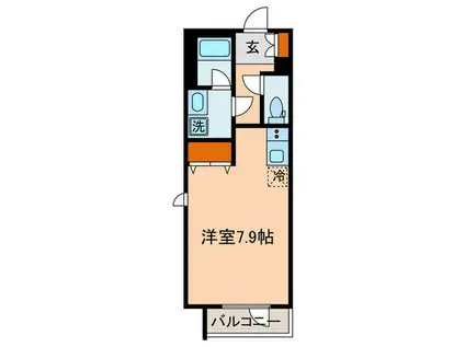 レジディア文京小石川(ワンルーム/3階)の間取り写真