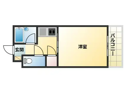 ロータリーマンション萱島西(1K/1階)の間取り写真