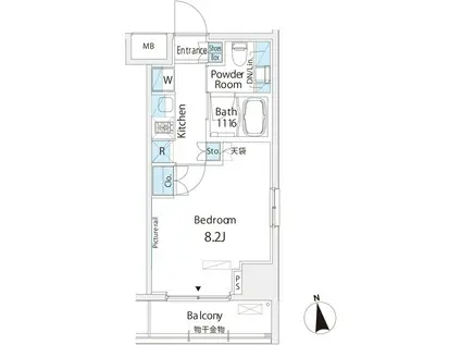 BELLE VUE浅草橋 ベルビュー浅草橋(1K/3階)の間取り写真