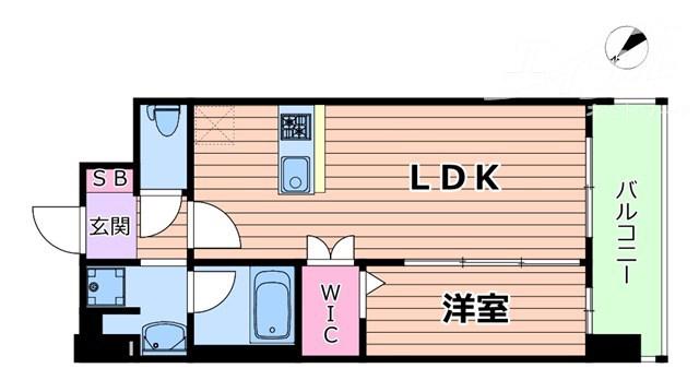 ブランシエスタ南吹田パークサイド(1LDK/7階)の間取り写真
