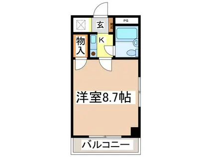 ハイツT・H(1K/3階)の間取り写真