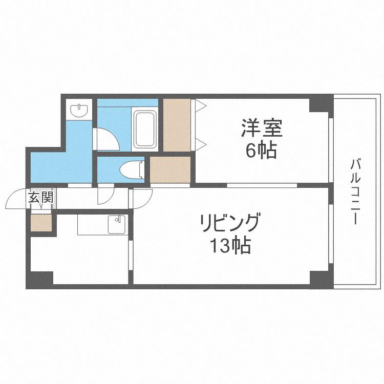 FITビル(1LDK/2階)の間取り写真
