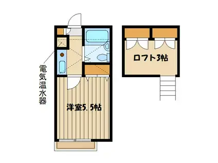 コーポ・エトワール(1K/1階)の間取り写真