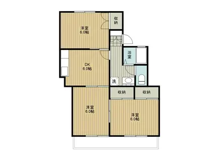 サニーコーポ(3DK/1階)の間取り写真