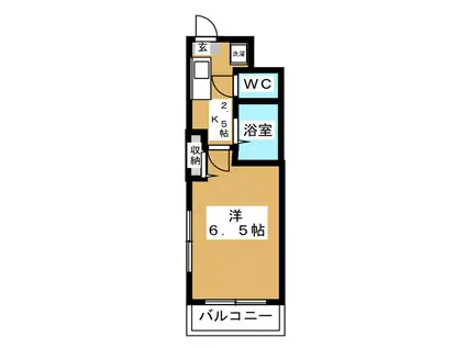 ハーモニー(1K/4階)の間取り写真