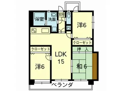 ダイイチライフ壱番館(3LDK/3階)の間取り写真