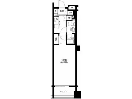 日神デュオステージ横濱マリンスクエア(1K/8階)の間取り写真