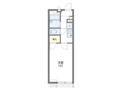レオパレス東荘園(1K/1階)の間取り写真