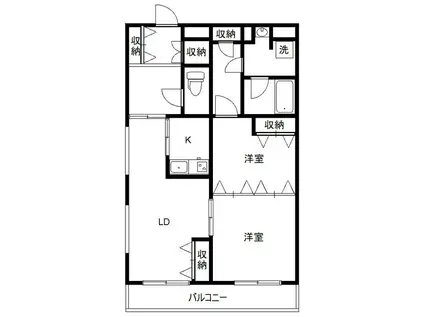 NOB目白(2LDK/1階)の間取り写真
