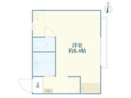 ラ・リヴィエール(ワンルーム/2階)の間取り写真