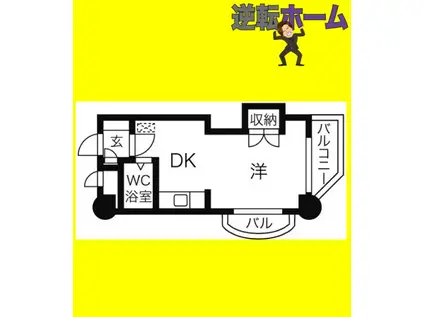 OMレジデンス円山(1DK/4階)の間取り写真