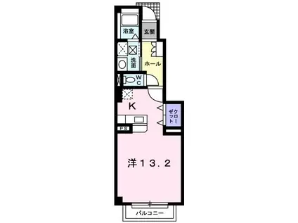 スペランツァII(ワンルーム/1階)の間取り写真